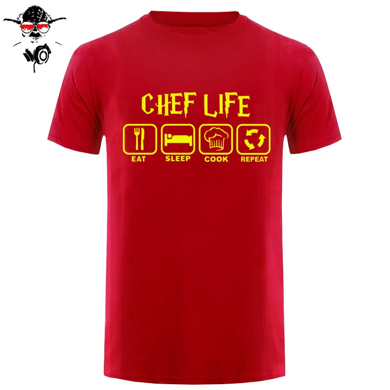 Забавные классные футболки для повара для сна мужские летние стильные футболки с короткими рукавами из хлопка, футболки для шеф-повара, топы Camisetas - Цвет: 9