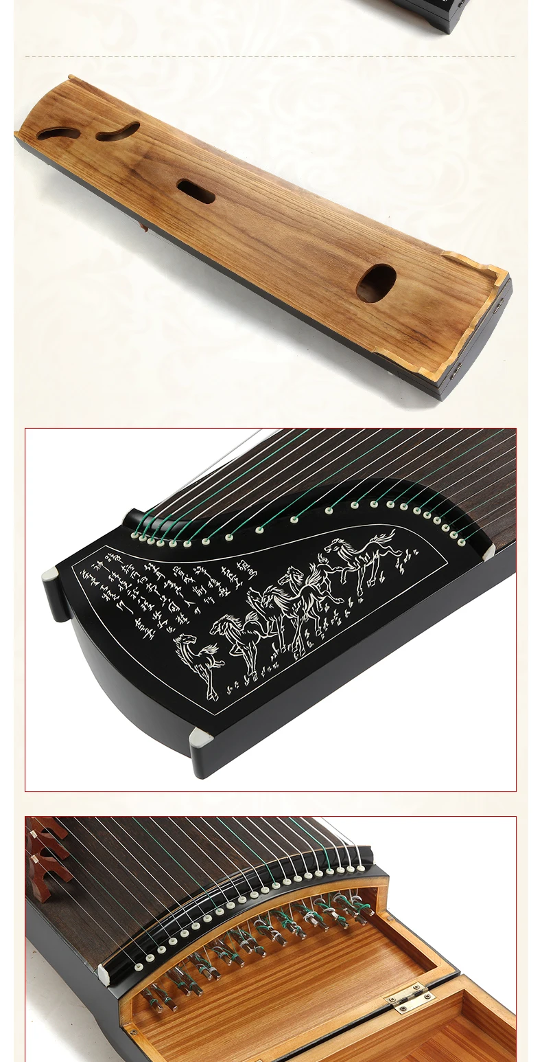 Имитация черного дерева 10 уровень игры guzheng резные модели китайский 21 струны Zither музыкальный инструмент с полным набором аксессуаров