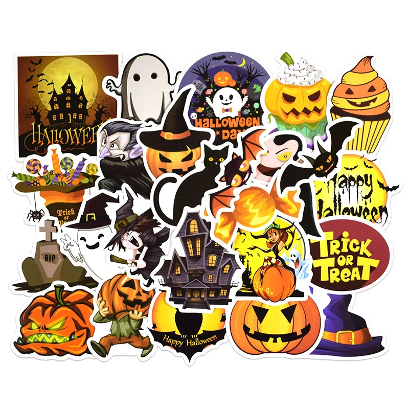 25 шт Helloween ПВХ стикер водонепроницаемые наклейки для DIY гитары шлем багажные