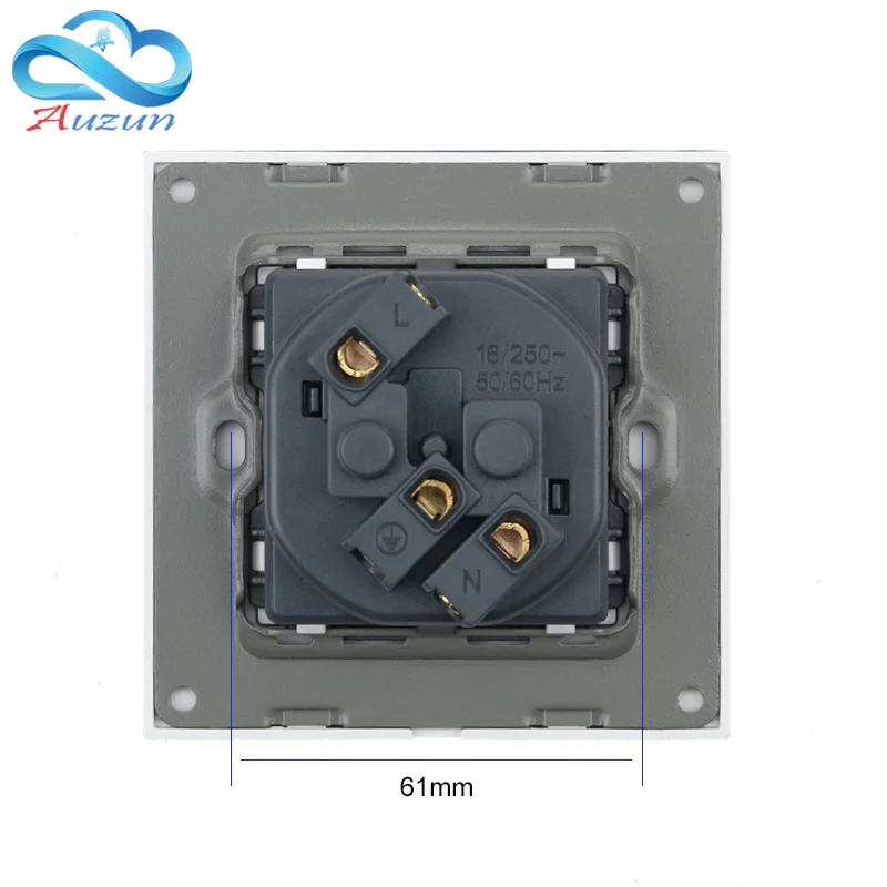 Европейский переключатель, немецкий стандарт, немецкая настенная розетка, закаленный стеклянный разъем, немецкая Европейская розетка, панель типа 86