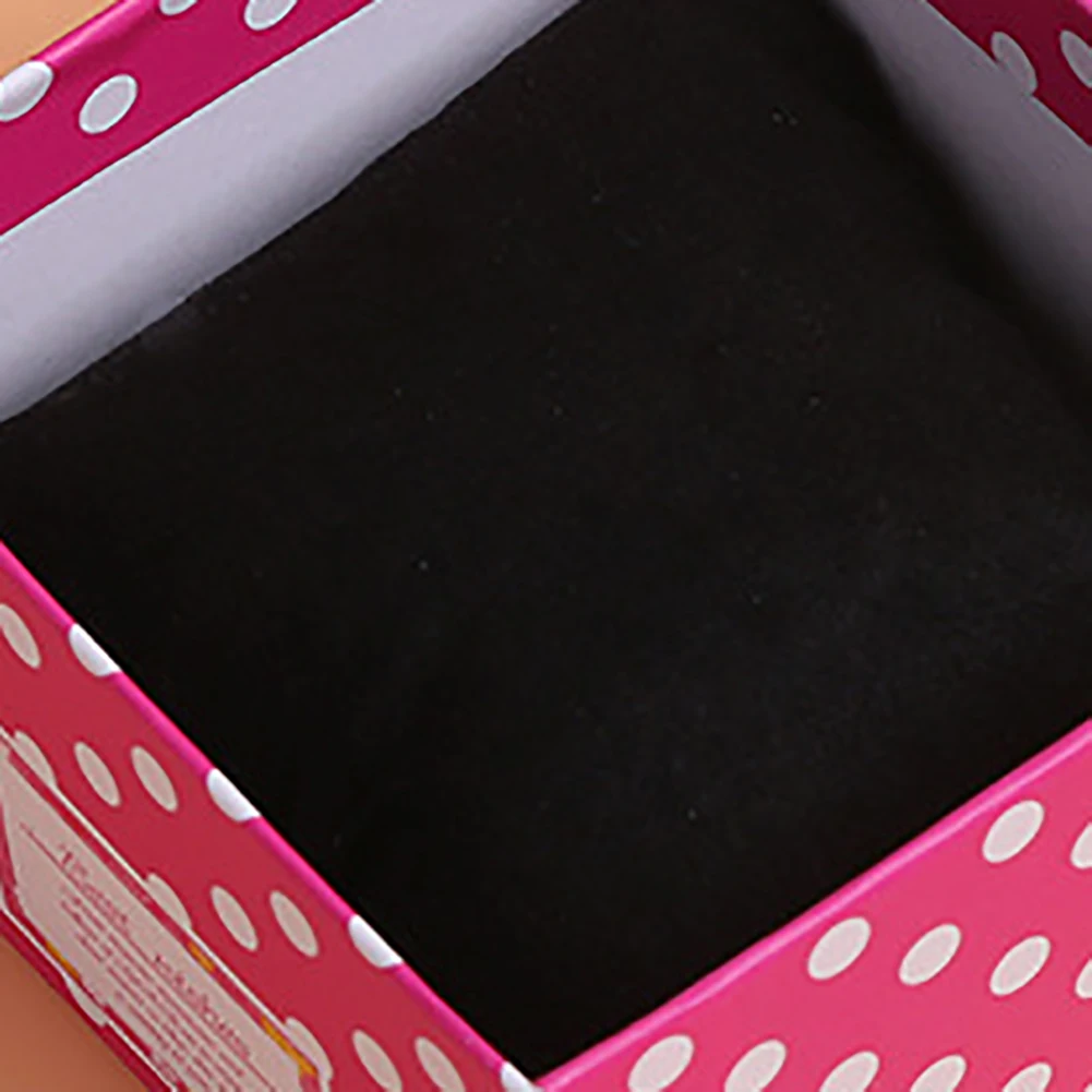 1 шт. Лидер продаж инновационная Подарочная коробка Упаковка в крапинку бант квадратная коробка для ювелирных изделий картонная коробка для часов с шелковой лентой