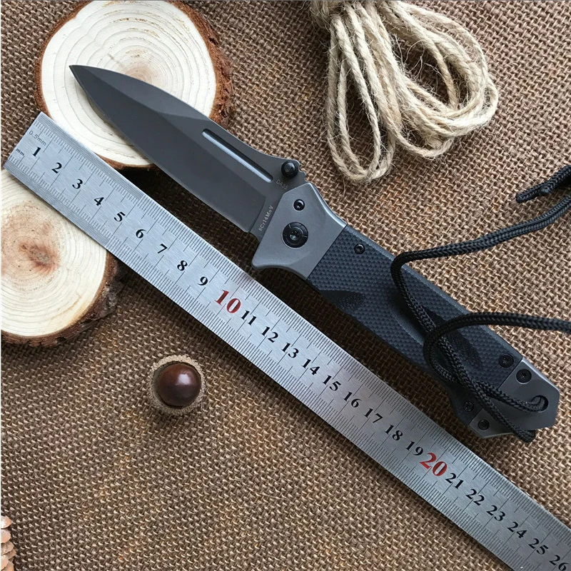 Folding Knife 8CR14Mov Titanium Coating Blade G10 Handle Pocket Survival Knifes Hunting Camping Knives Outdoor Tools