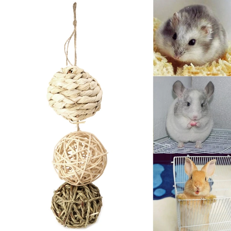 Willow Branch Ball Pet Nature Chew Toy for Small Animals Hamsters Rabbits Parrotin Toys from