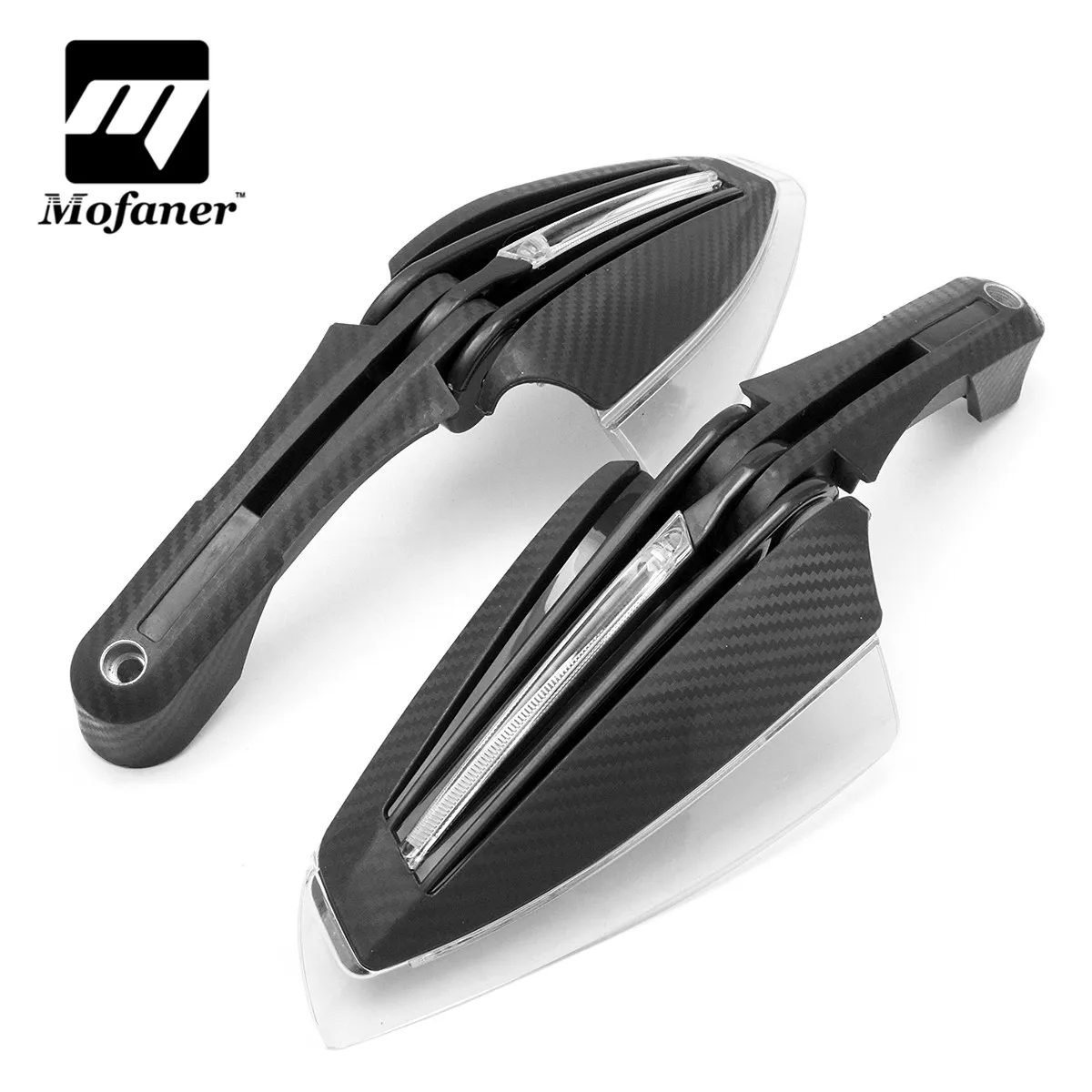 

1 Pair Red Black Blue Modified Hand Guard Motorcycle Handguards Inbuilt Daytime Running Turn Signal LED Lights