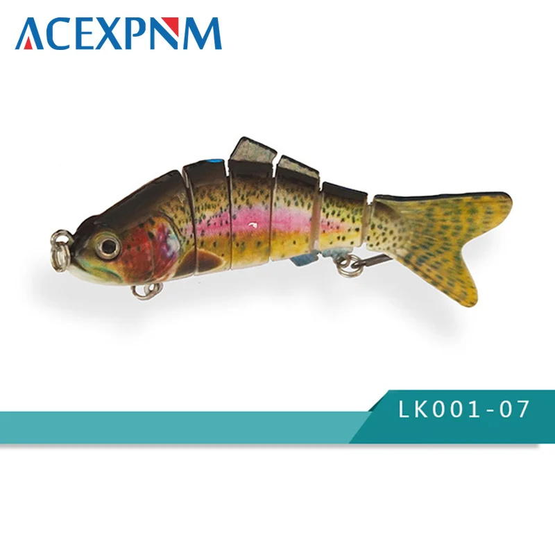 Рыбалка плавающая приманка 10 см 20g 3D глаза 6 в поп упаковке, похожая на настоящую твердая приманка для рыбалки приманка с 2 тройных крючка - Цвет: LK001-07