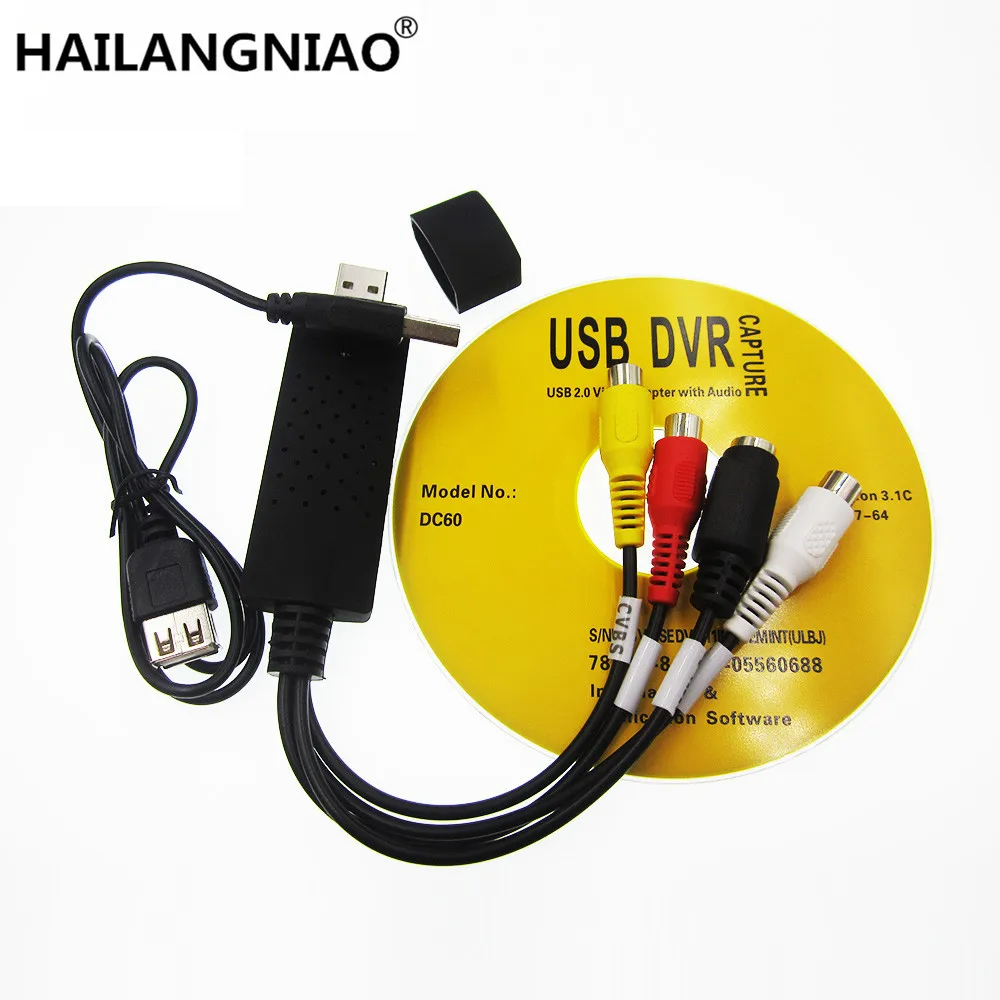 Новинка! 5 компл. USB2.0 видео адаптер с аудио 1 канал и 2 чипа: STK1160 + GM7113 Захват карты DVR