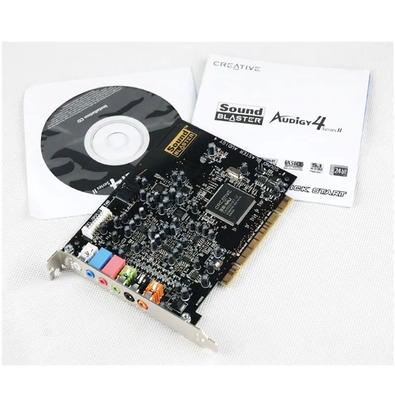 Бесплатная доставка Новая креативная звуковая карта 7 1 Audigy 4 II PCI встроенная для