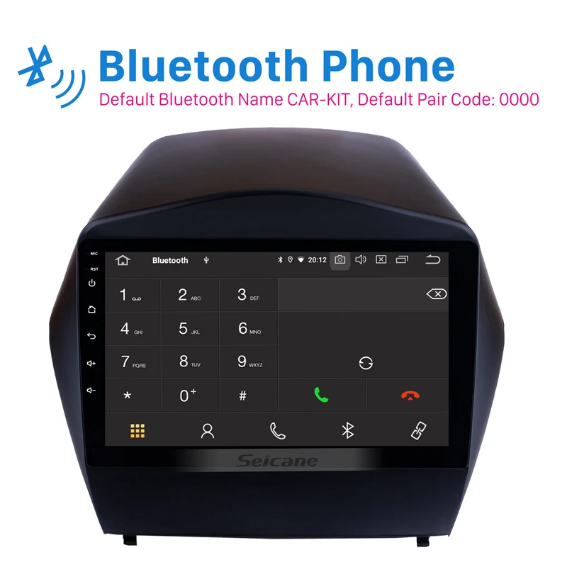 Автомобильный мультимедийный плеер Seicane android 10 0 4 Гб + 64 ГБ Восьмиядерный для HYUNDAI