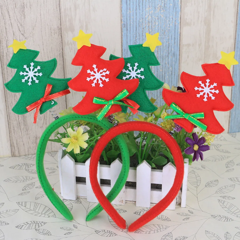 

Red/Green Christmas Party Decorations Tree Head Hoop Head Xmas Hairband