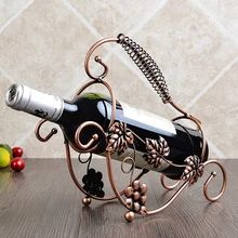 Области Европейский винный шкаф винная полка Винтаж Железные украшения модные красные для бутылок