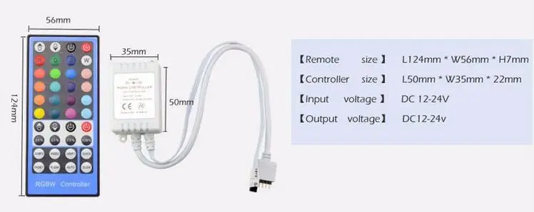 5050 RGBW светодиодный светильник RGB+ теплый/белый 10 м 60 светодиодный гибкий водонепроницаемый неоновый лента tira 40Key контроллер постоянного тока 12 В комплект адаптеров