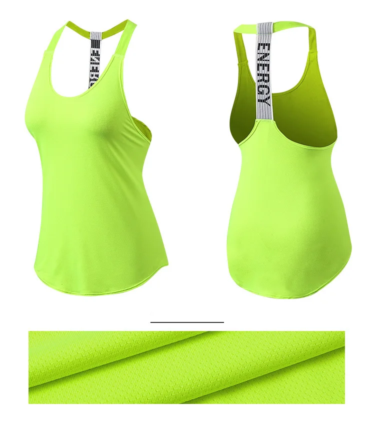 S-2XL, женская спортивная рубашка для фитнеса, Dames, рубашки для йоги, для бега, для фитнеса, быстросохнущая футболка с открытой спиной, на лямках, свободная, для тренировок, для йоги, спортивная одежда