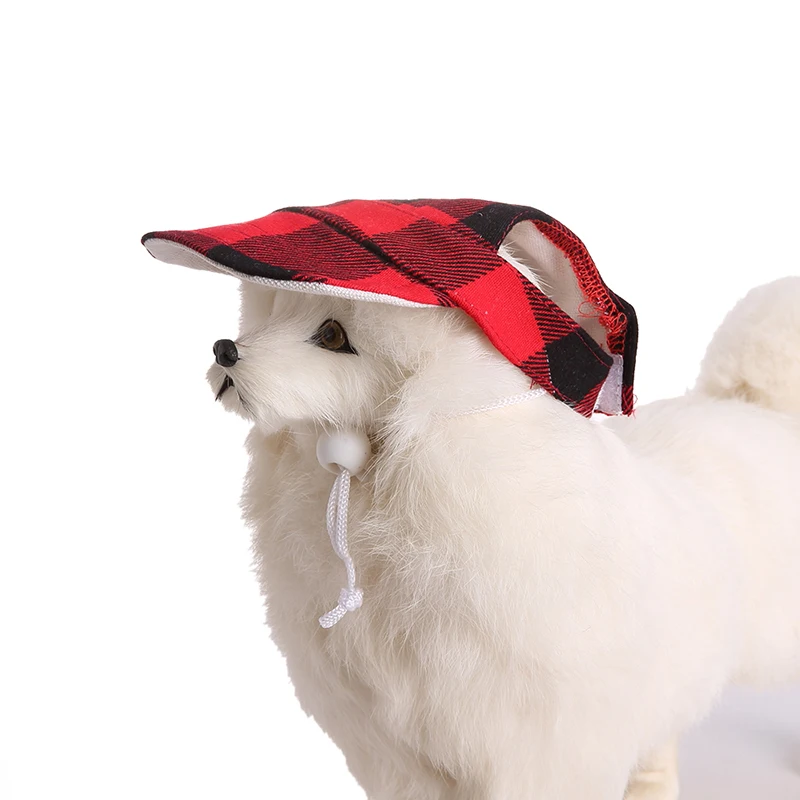 Red Haigham-style Dog Hat,Style Pet Dog Cute Print Cap pet hat dog accessories MQMZ36