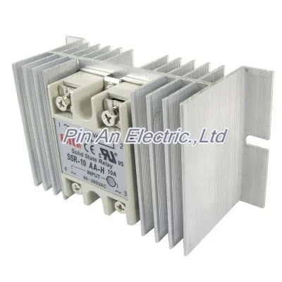 

Single Phase Solid State Relay SSR 10A 24 380V DC 80 280V AC w Aluminum Heatsink