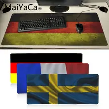 Maiyaca Vintage Cool bandera papel ratón gamer alfombrillas jugar Borde de bloqueo de Mousepad tapete de mesa para teclado pad