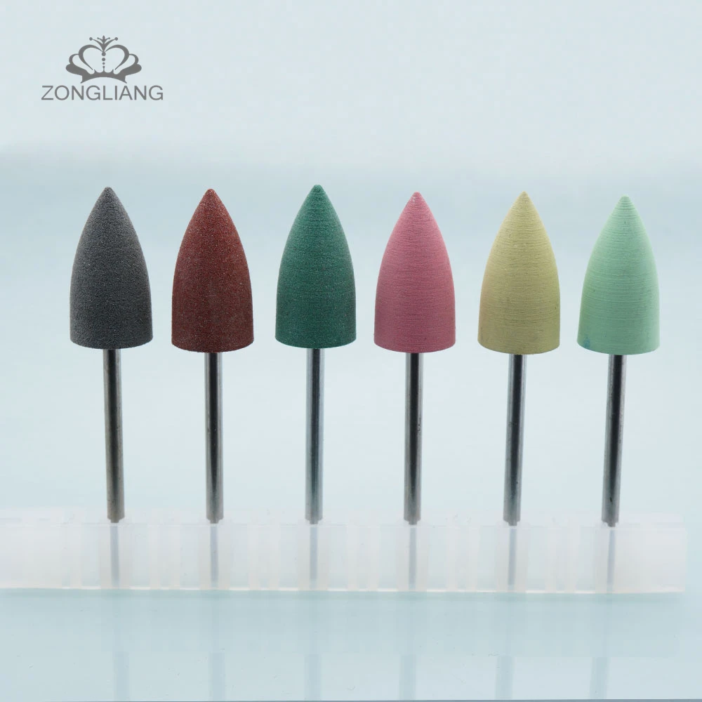 

Diamond pedicure bit rotary burr manicure bit rubber silicone polishing machine nail drill bit, 2.35mm foot care tool nail lathe