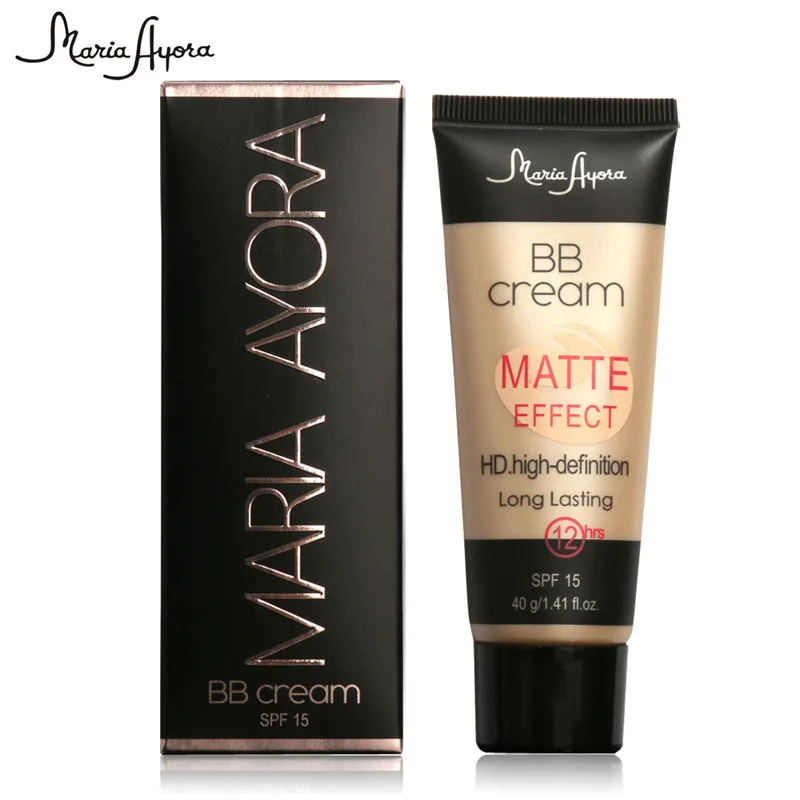

MARIA AYORA BB Cream Matte Effect HD.High-Definition Natural Perfect Cover for Face CC Cream Long Lasting 12 Hours SPF15