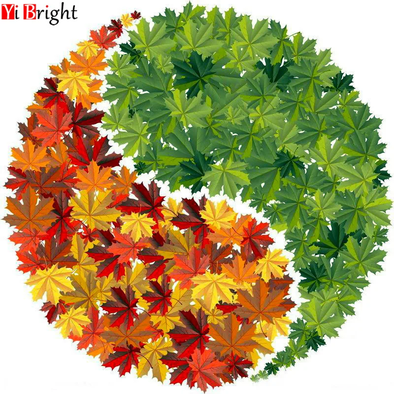 

100% Full 5D Diy Daimond Painting Beautiful Leaves 3D Diamond Painting Round&Square Rhinestones Diamant Painting Embroidery XY1