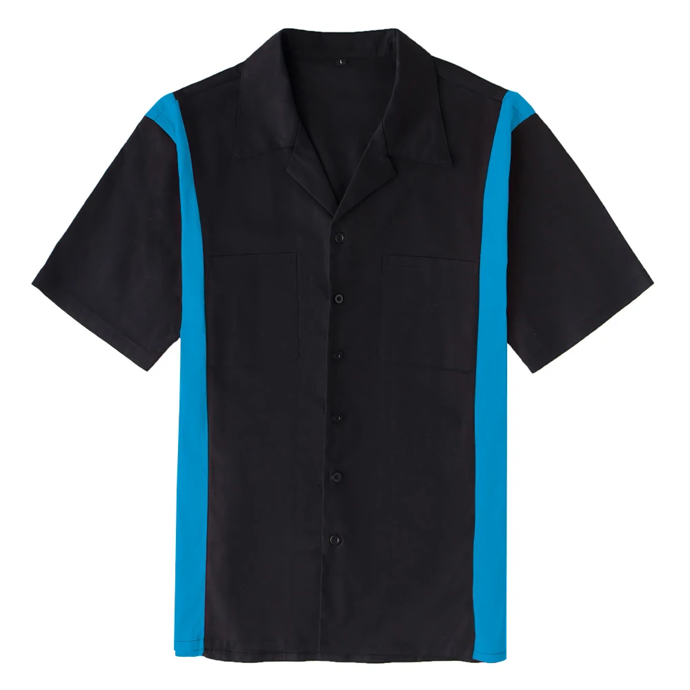 2018 Лидер продаж мужские рубашки для мальчиков хлопок винтажные рубашки повседневное короткий рукав рокабилли Костюмы Высокое качество