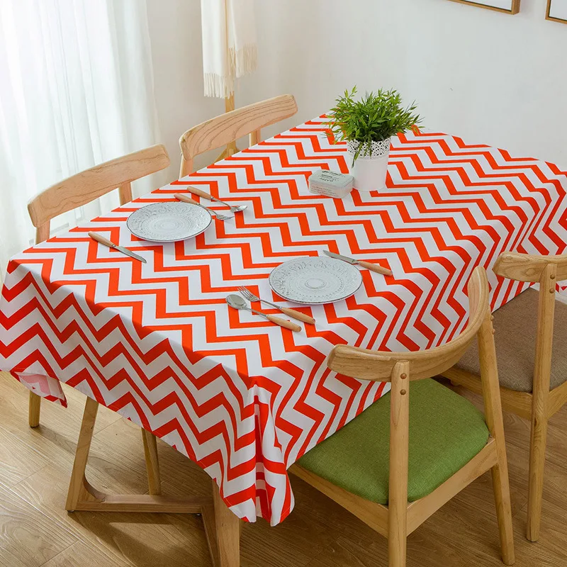 

Cheap Price Modern Table Cloth Striped Canvas Tablecloth