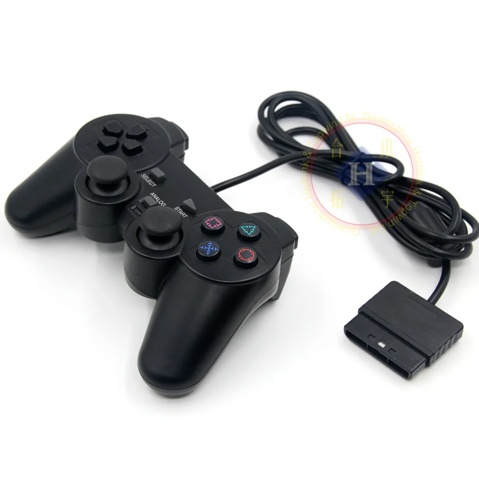 Черный проводной контроллер HOTHINK 1 8 M Double Shock удаленный джойстик геймпад для PlayStation