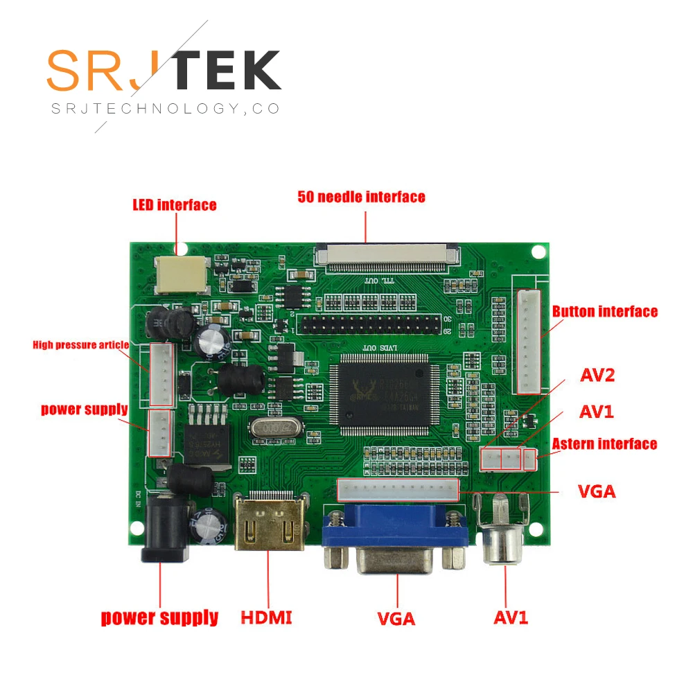 ЖК-дисплей TTL LVDS плате контроллера HDMI VGA 2AV 50PIN для AT070TN90 92 94 Поддержка автоматически VS-TY2662-V1 драйвер платы