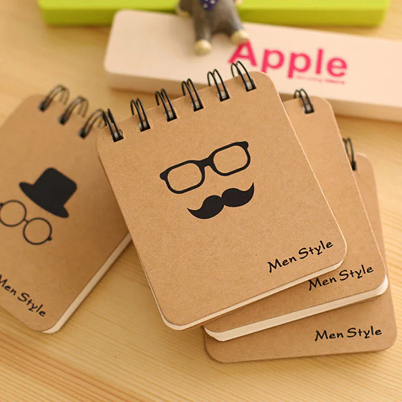 

VITNAT 200 Pages Fashion Men Style Notebook Creative Notepad Business Diary Office Student Portable Cotebook Cute Recording Set