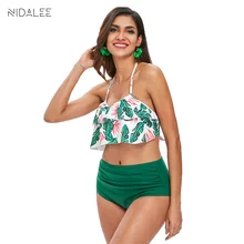 NIDALEE Sexy Women Swimwear High Waist Bikini Plus Size 3XL Swimsuit Beach Bathing Suit Push Up Bikini Set Maillot De Bain Femme