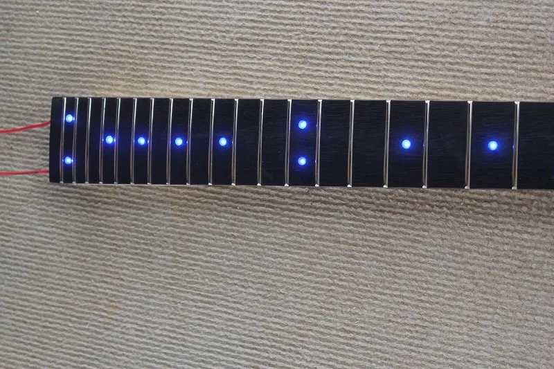 Disado incrustado LED puntos palisandro Arce eléctrico guitarra cuello accesorios partes guitarra instrumentos musicales