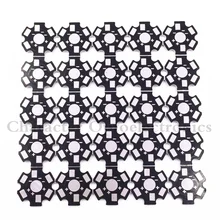 25 шт. 1 Вт 3 Вт 5 Вт Светодиодный светильник печатной платы, радиатор опорной плиты 20 мм светодиодный Алюминий опорная пластина для высокой мощности Светодиодный чипы