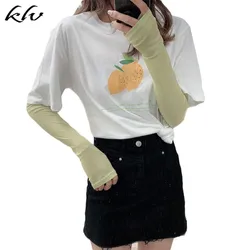 Women Summer Ice Silk Cooling Arm Sleeves Warmer Macaron Cream Color Outdoor Cycling Sun Protection Fingerless Thumb Hole Gloves Women Summer Ice Silk Cooling Arm Sleeves Warmer Macaron Cream Color Outdoor Cycling Sun Protection Fingerless Thumb Hole Gloves
