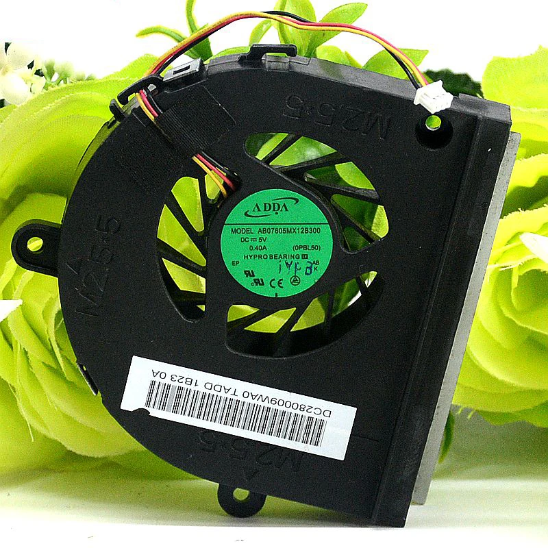 

ADDA AB07605MX12B300 5V 0.4A Notebook CPU Cooler Fan For ASUS K43B K43T A53U K53B K53BY K53 K43 K53T K53U K53Z X53U K73