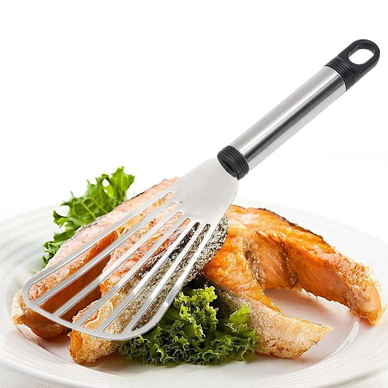 

Stainless Steel Fish Slice Frying Spatula Leaky Shovel Kitchen Supply Tool Fish Spatula Kitchen Cookware Cooking Accessories