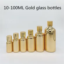 10 мл 15 мл 20 мл 30 мл 50 мл 100 мл бутылка из золотого стекла для эфирного масла с закручивающейся крышкой флаконы для духов