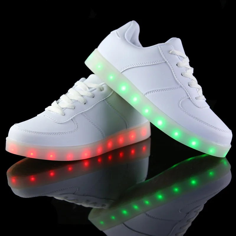 Led shoes for adults women casual shoes USB led luminous shoes woman 2016