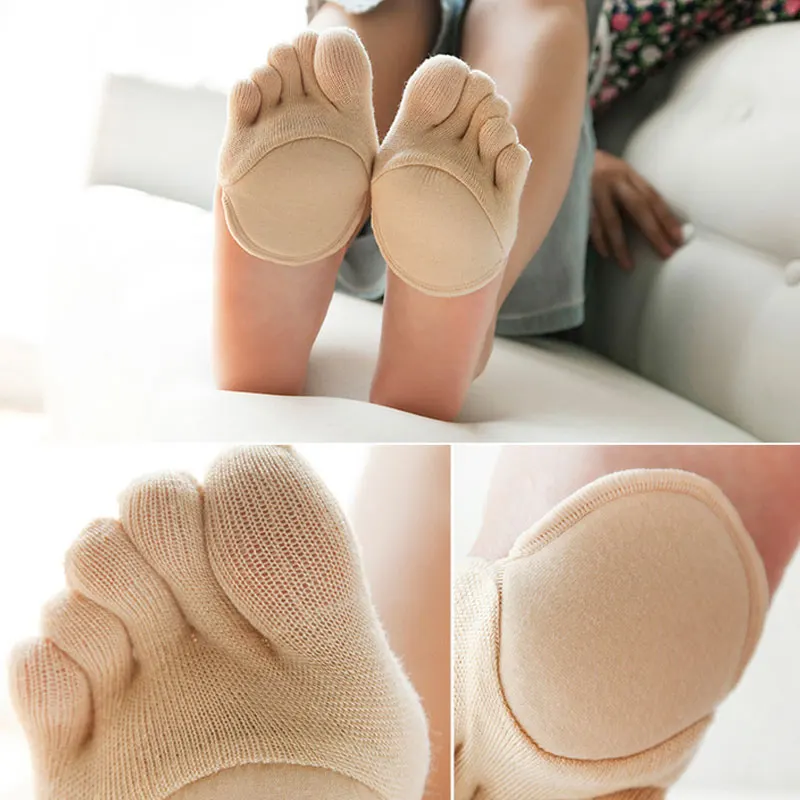 1 пара носки хлопчатобумажные Нескользящие Для женщин Носок гетры носки носок отделяя носки No-Show пол носки станка для пилатеса йоги половину ладони
