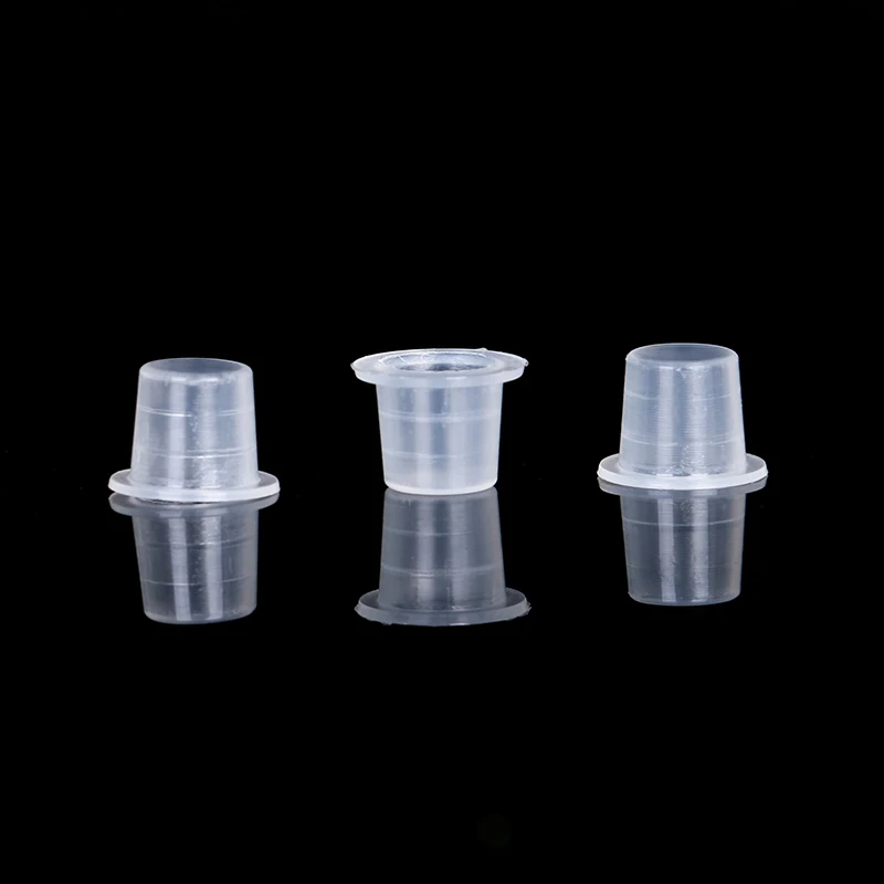 

1000pc S/M/L Plastic Disposable Tattoo Ink Cups Permanent Makeup Pigment Clear Holder Container Cap Tattoo Accessory