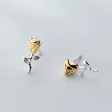 925 пробы серебряные серьги ювелирные изделия Мода розы серьги гвоздики ювелирные изделия любовь для женщин Lover подруги G1524