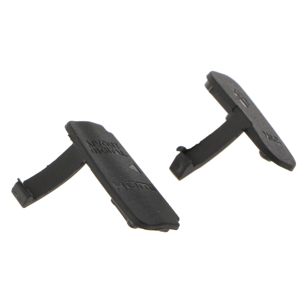 2x Rubber Cover for Canon EOS 600D Repair Part USB Port Cap Interface Door Lid Plastic Material Better dustproof protection