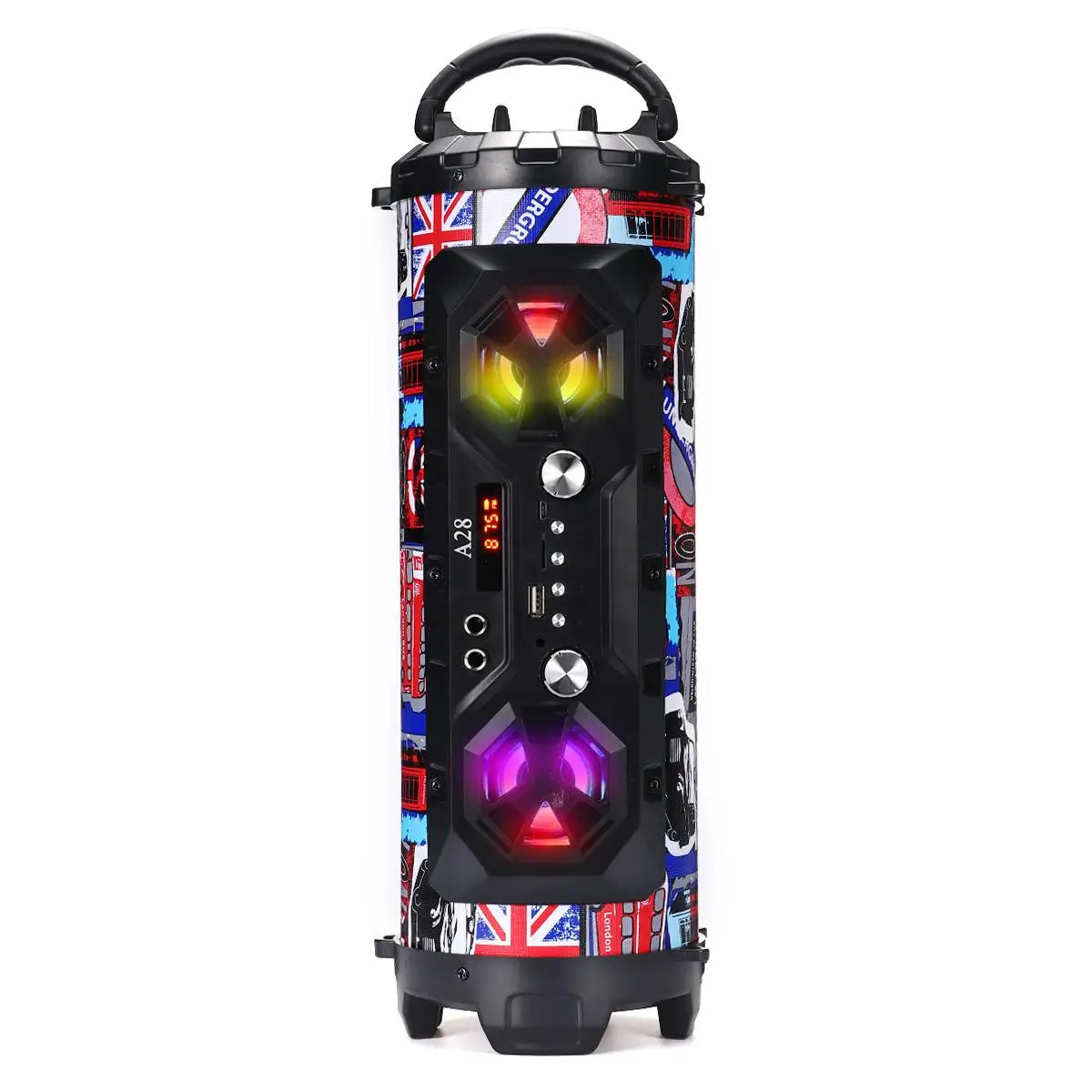 Graffiti Hifi стерео портативный bluetooth динамик FM радио движение KTV беспроводной объемный звук сабвуфер 20 Вт открытый динамик s TF бумбокс - Цвет: Graffiti