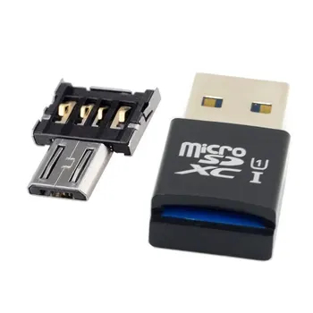 

CY Mini Size USB 3.0 to Micro SD SDXC TF Card Reader with Micro USB 5pin OTG Adapter for Tablet Cell Phone