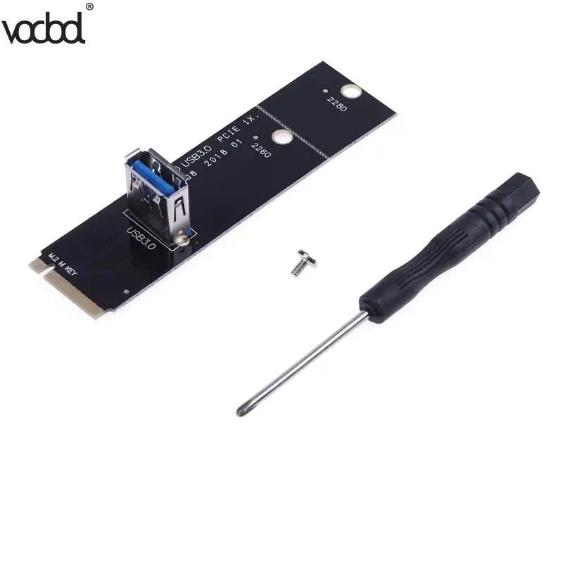 

NGFF M.2 to USB3.0 PCI-E PCI Express X16 Slot Transfer Card Mining PCIe Riser Extension Card VGA Cable PC Connector