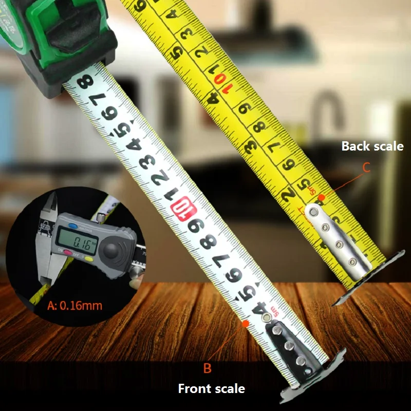 LAOA измерительная стальная лента 5 м/7,5 м Рулетка РЕСЛИНГ Европейский китайский стиль фэншуй Высокая точность двойные весы с резиновым покрытием