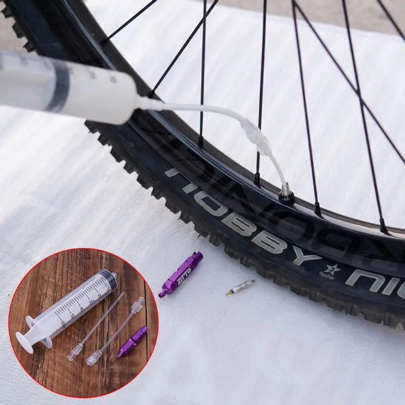 buy 1 Set Bicycle Repair Injector Syringe Tyre Repairing Tools Vacuum Tire Maintain MTB Mountain Bike Kit