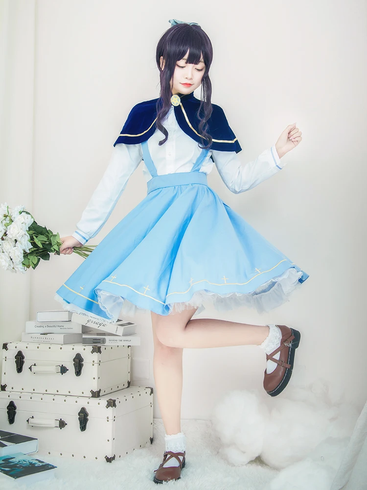 Костюм сакуры Cardcaptor Сакура КИНОМОТО Daidouji Tomoyo магические звезды платье Косплей