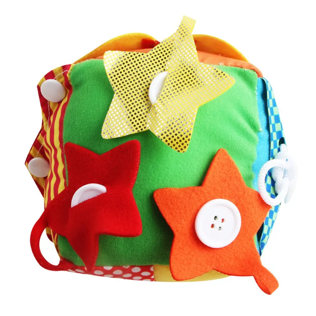 Детские Ранние обучающие игрушки Детская обучающая игрушка montessori ткань научиться платье куб Набивная игрушка обучающие игрушки для