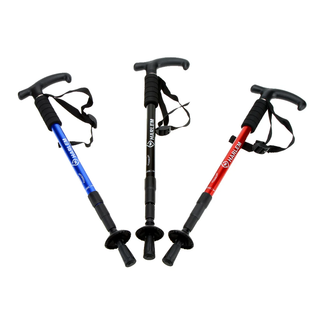 1PCS Telescopic Hiking Walking Stick Trekking Pole T Shape Grip 4