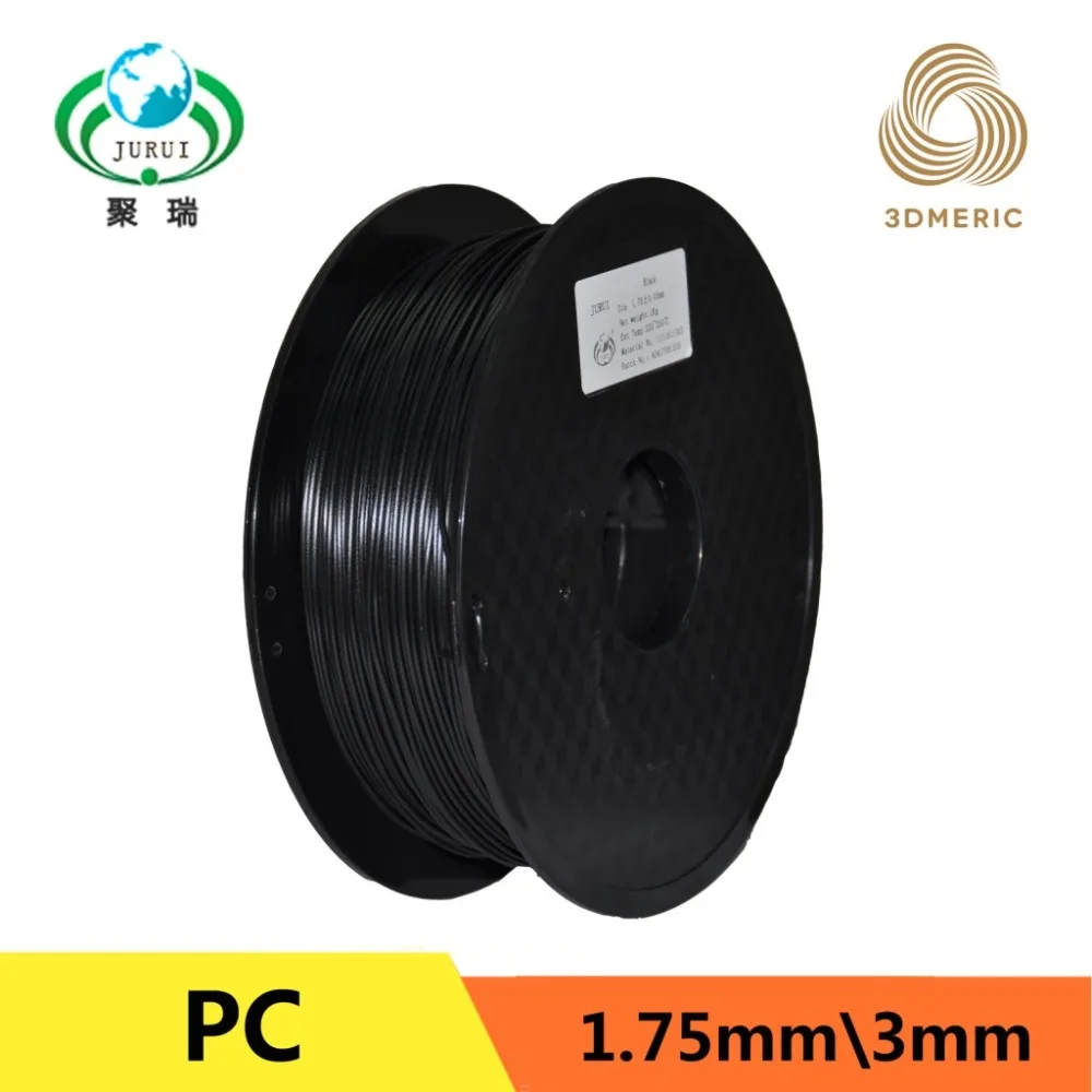 

Black 1.75MM PC(Polycarbonate) Filament For MakerBot/Mendel 3D Printer 1KG/piece Rubber Material