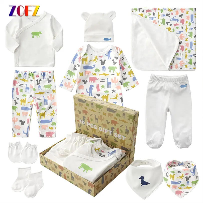 ZOFZ Infant Baby Suit Comfortable Newborn Clothing Soft Cotton Underwear Baby Clothing Set 10PCS/Lot Suitable For All Seasons