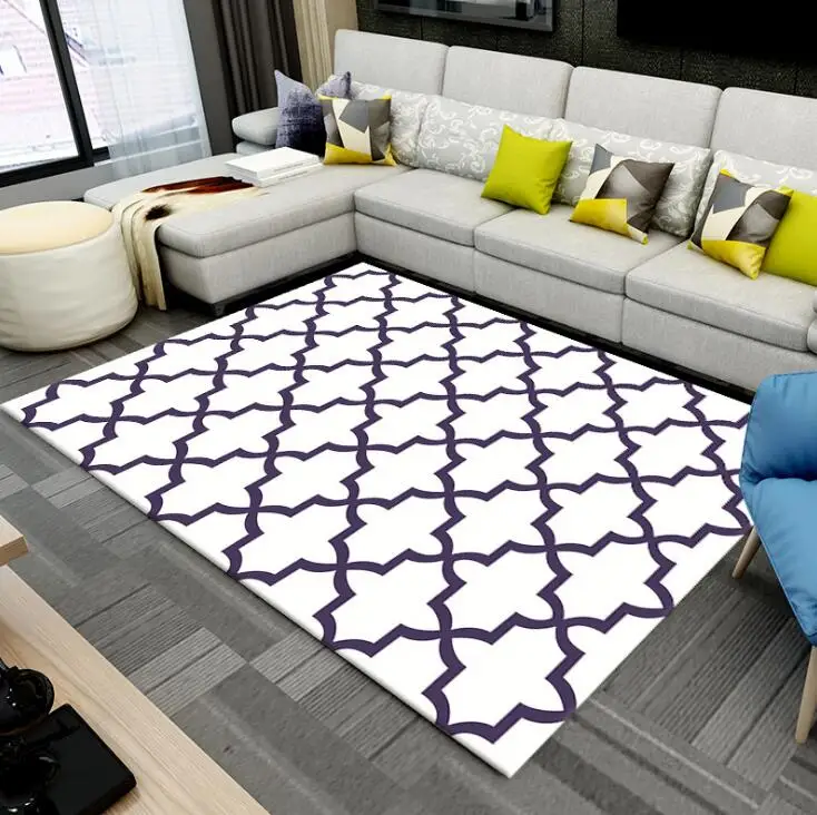 Large European Geometric black and white Carpet Area Rug For Bedroom Livingroom Kitchen Baths Mat Door Mat Anti-Slip Home carpet